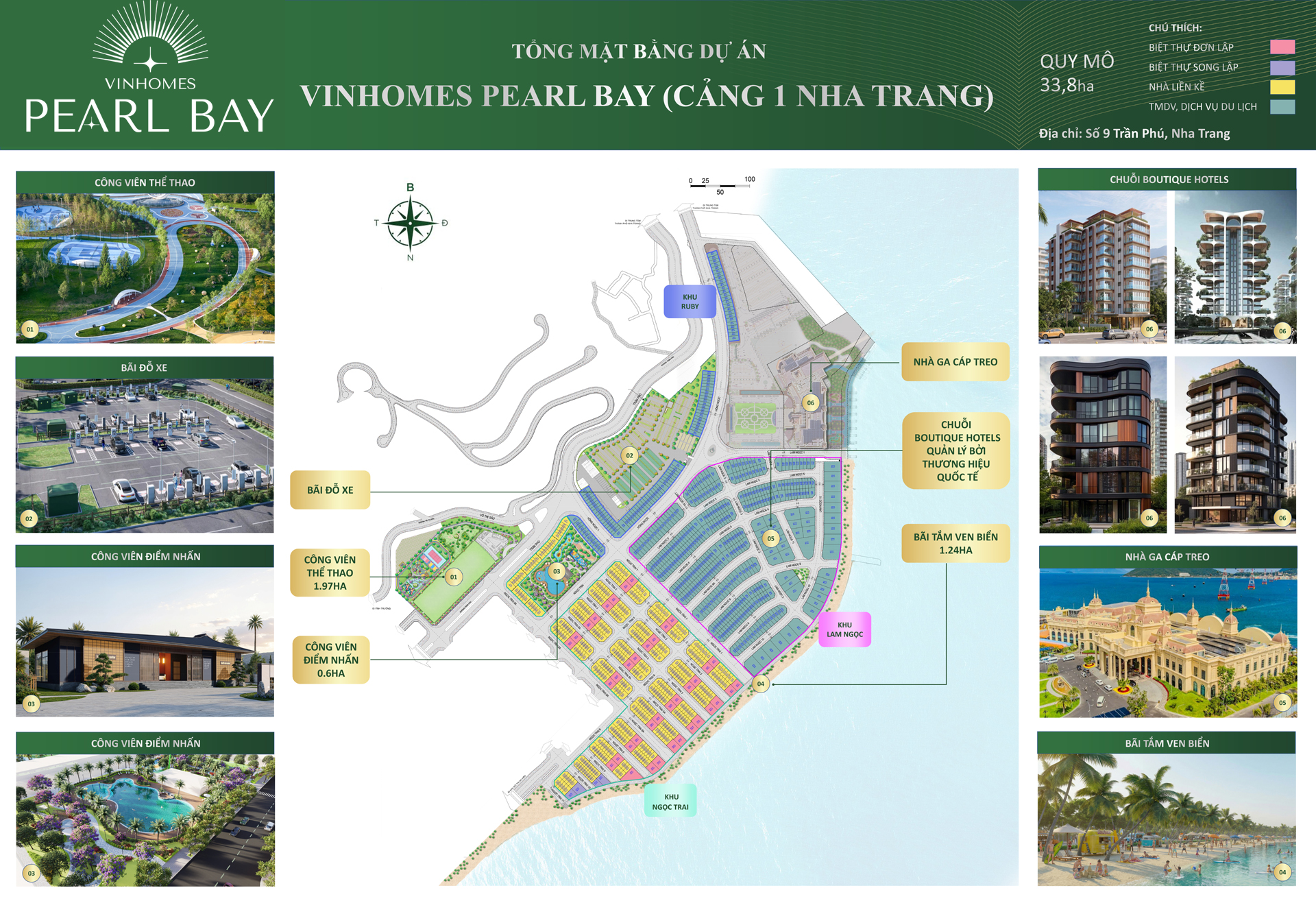 Tổng mặt bằng vinhomes pearl bay cảnh 1 nha trang