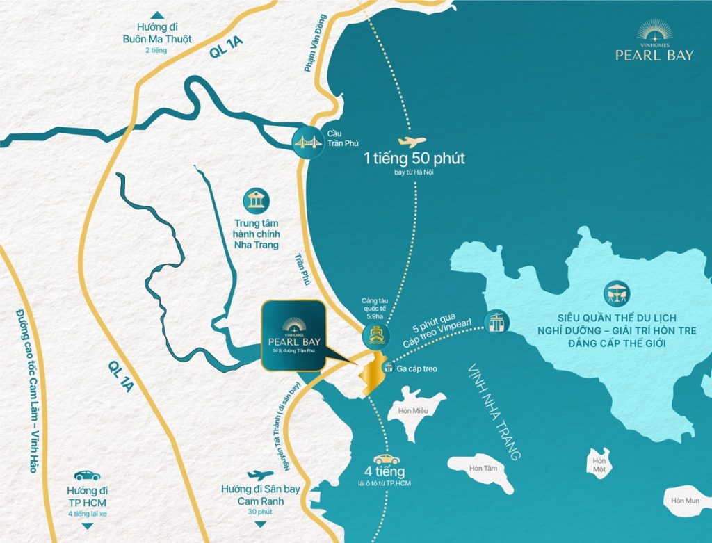 Vị trí dự án Vinhomes Pearl Bay Nha Trang